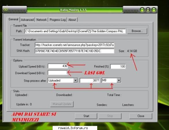 acest program va va mari ratia de pe un torent.
il puteti lua de aici:             

upload speed nu
